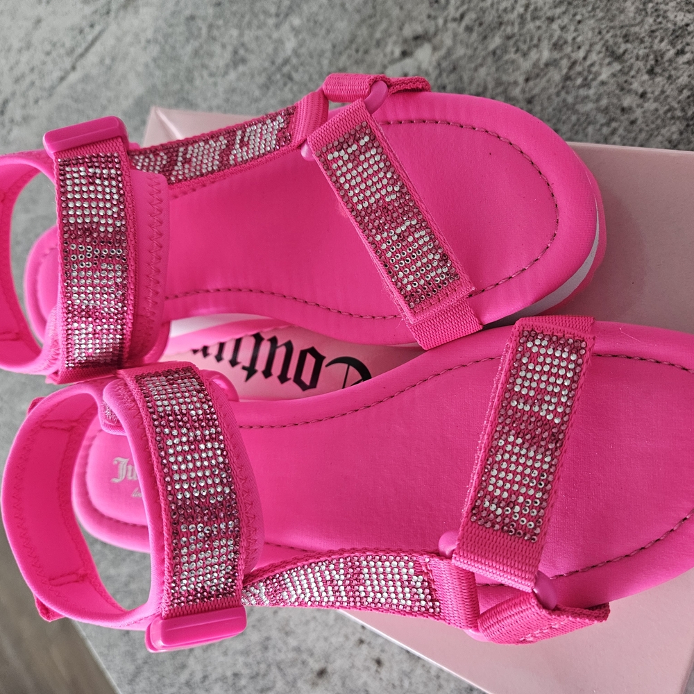 Pink Jeweled Platform Wedges Sandals